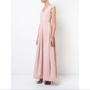 Halston Heritage Blush V-Neck Evening Dress